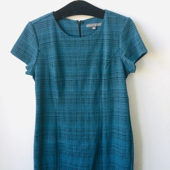 Sharagano Short Sleeves Textured Dress - Picture 5 of 5